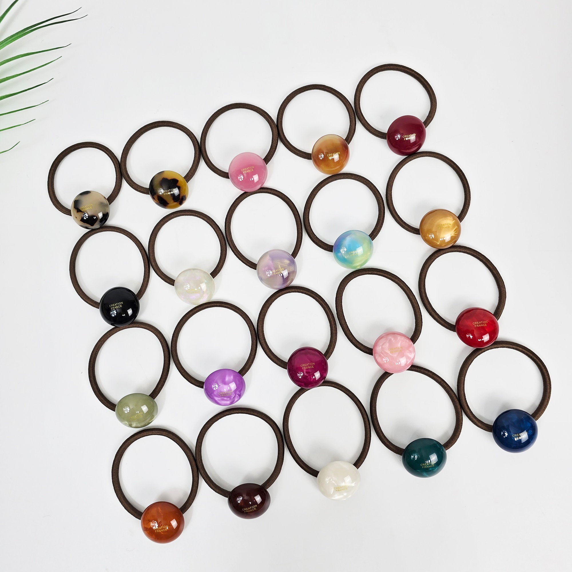 Semi-Circle Round Ponytail Hair Tie (1.0 Inch) / Simple Cute Ponytail Holder / Hair Accessory for Woman / French Hair Tie