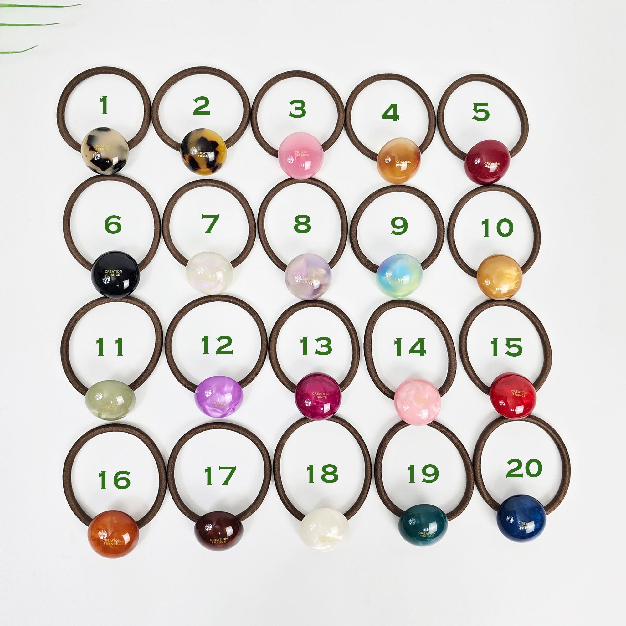 Semi-Circle Round Ponytail Hair Tie (1.0 Inch) / Simple Cute Ponytail Holder / Hair Accessory for Woman / French Hair Tie