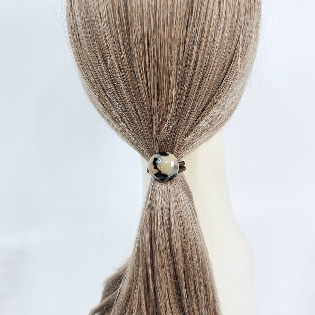 Semi-Circle Round Ponytail Hair Tie (1.0 Inch) / Simple Cute Ponytail Holder / Hair Accessory for Woman / French Hair Tie