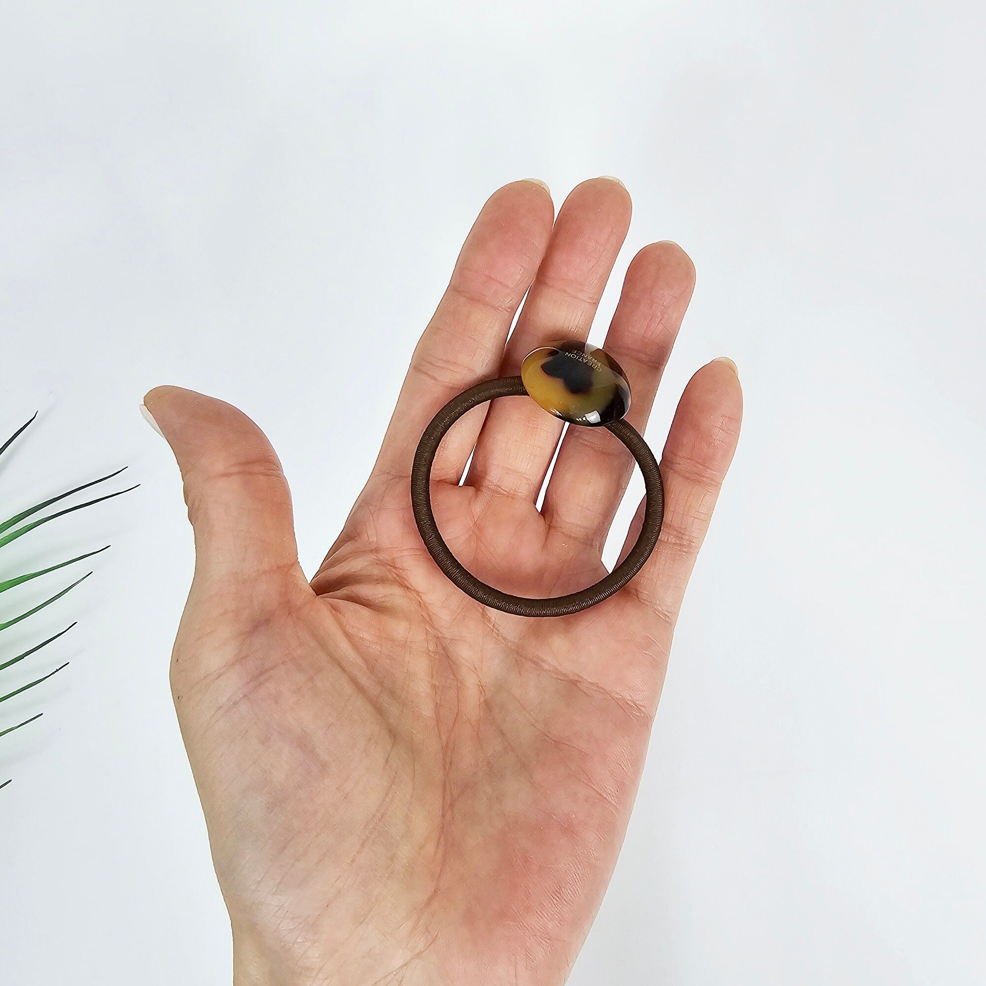 Semi-Circle Round Ponytail Hair Tie (1.0 Inch) / Simple Cute Ponytail Holder / Hair Accessory for Woman / French Hair Tie