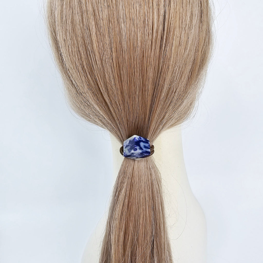 New Color Simple Cube Square Ponytail Hair Tie (0.7 Inch) / Simple Cute Ponytail Holder / Hair Accessory for Woman / French Hair Tie