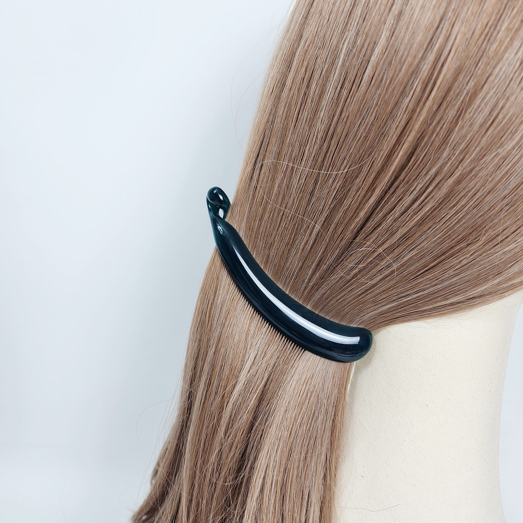 Luxurious Round Banana Clip (4.3 Inch) / Tortoise Marble Hair Comb Barrette / Clincher Comb Hair Accessory / French Hair Pin