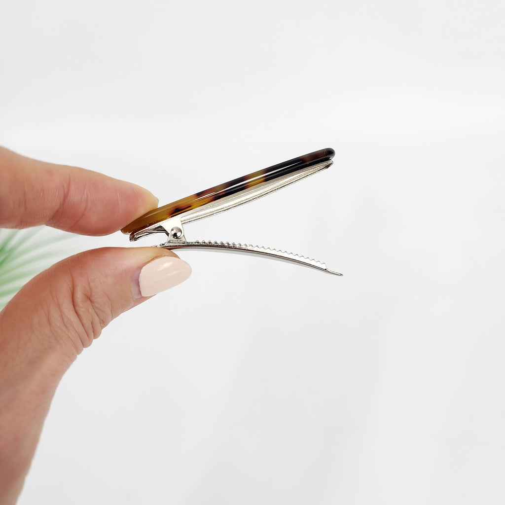 Demi Slim Oval Side Clip Hair Claw (2.5 Inch) / Alligator Hair Clip for Woman / French Barrette for Girls