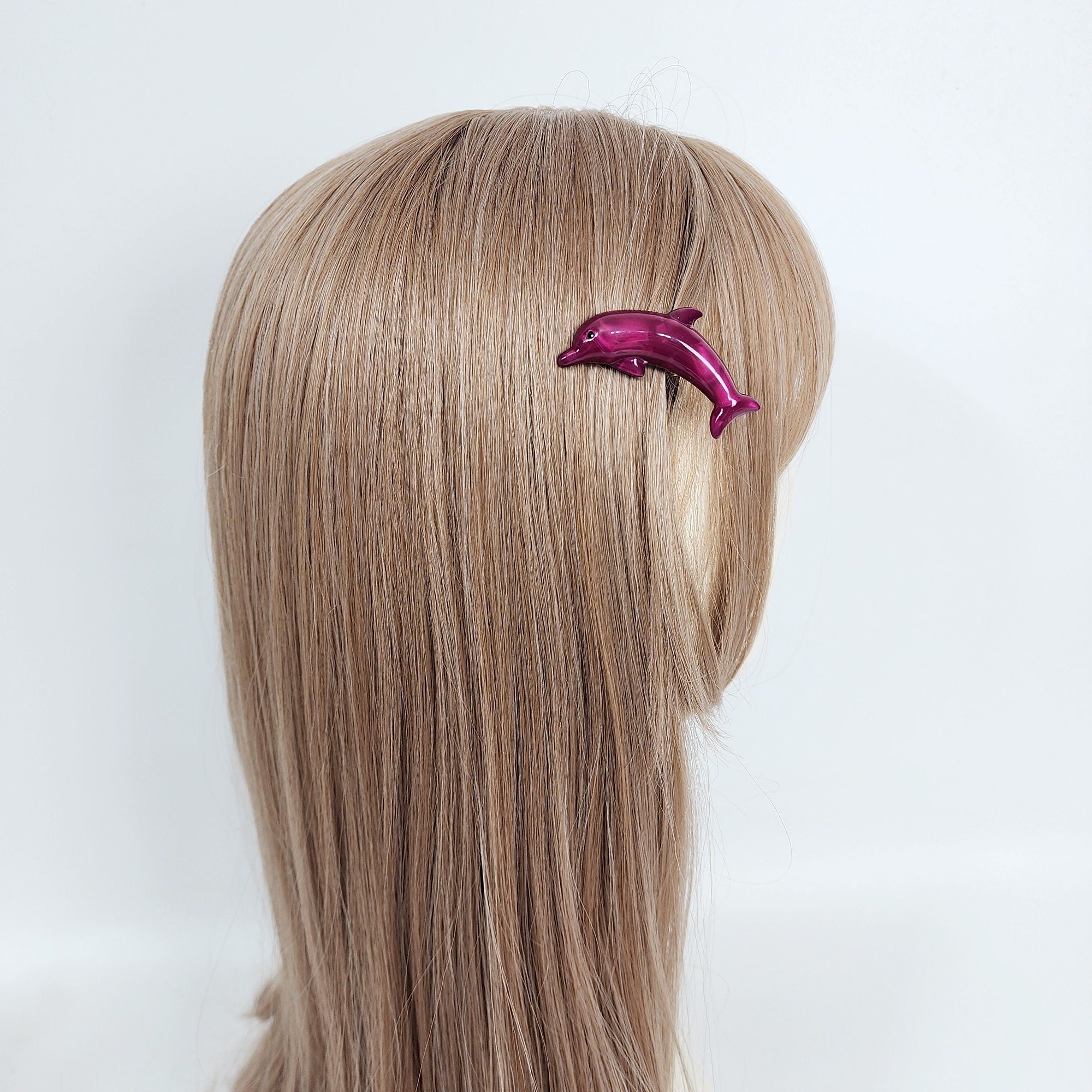 Flying Dolphin Ultra Mini Side Clip Hair Claw (2.2 Inch) / Alligator Hair Clip for Woman / French Barrette for Girls