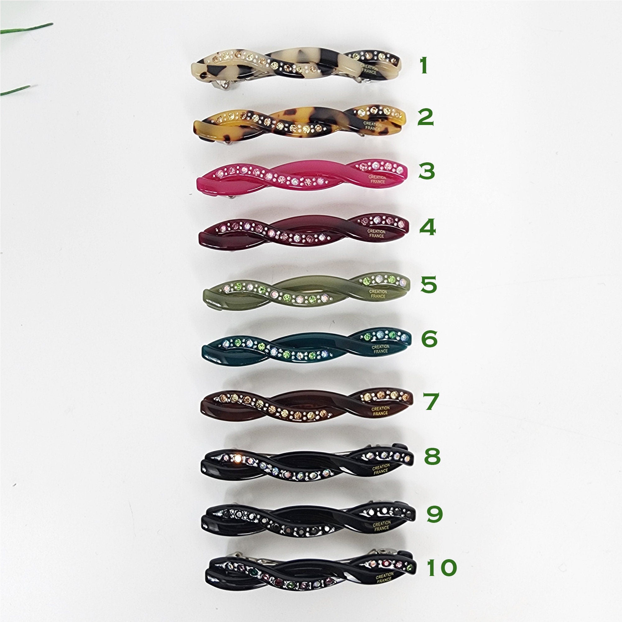Pure Twisted Cubic Line Hair Barrette (2.6 Inch) / Cute French Hair Pin / Automatic Hair Clip