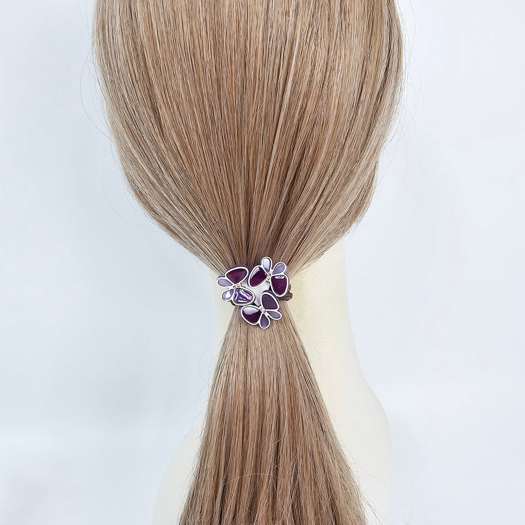 Butterfly Friends Ponytail Hair Tie (1.4 Inch) / Simple Cute Ponytail Holder / Hair Accessory for Woman / French Hair Tie