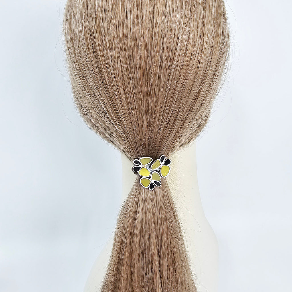 Butterfly Friends Ponytail Hair Tie (1.4 Inch) / Simple Cute Ponytail Holder / Hair Accessory for Woman / French Hair Tie