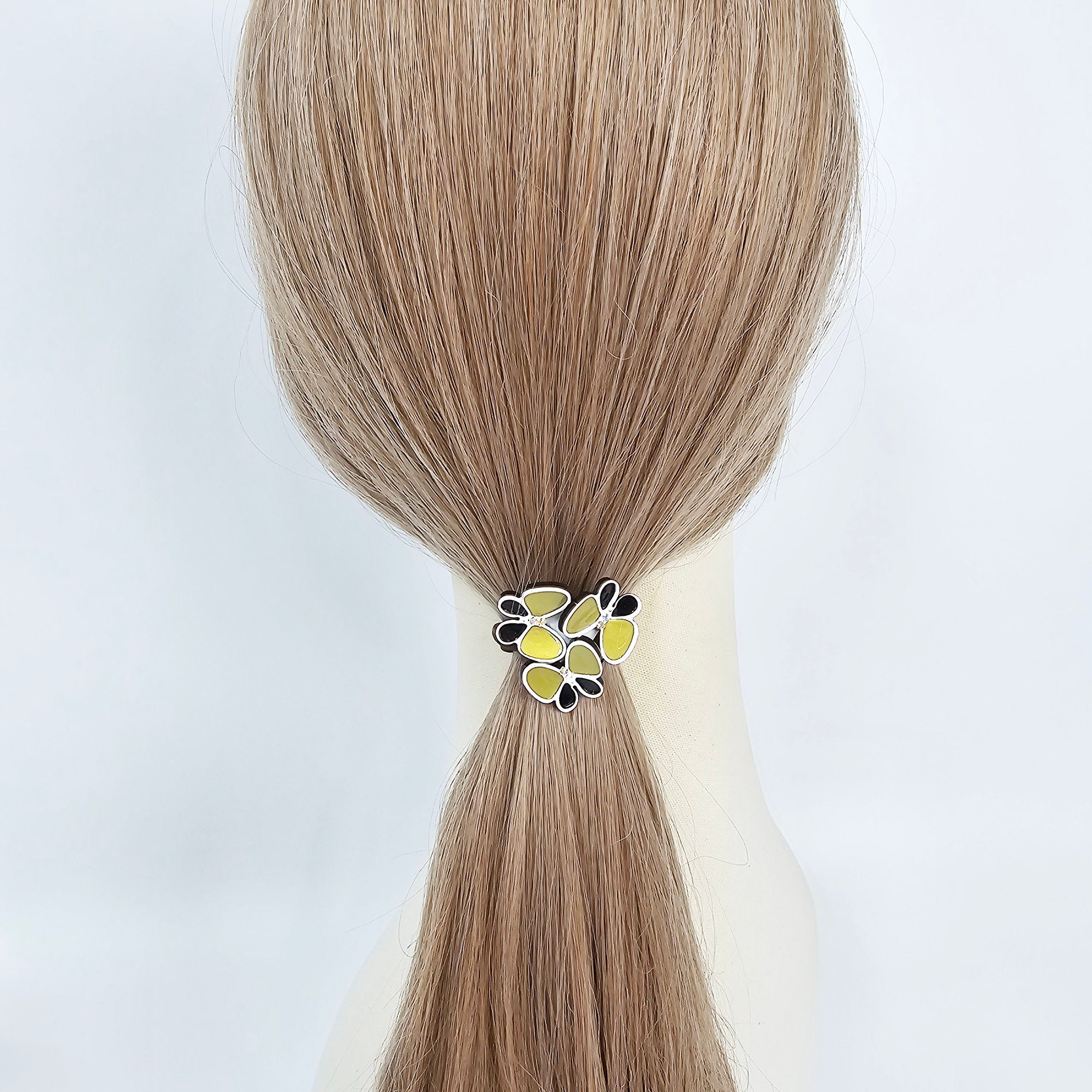 Butterfly Friends Ponytail Hair Tie (1.4 Inch) / Simple Cute Ponytail Holder / Hair Accessory for Woman / French Hair Tie