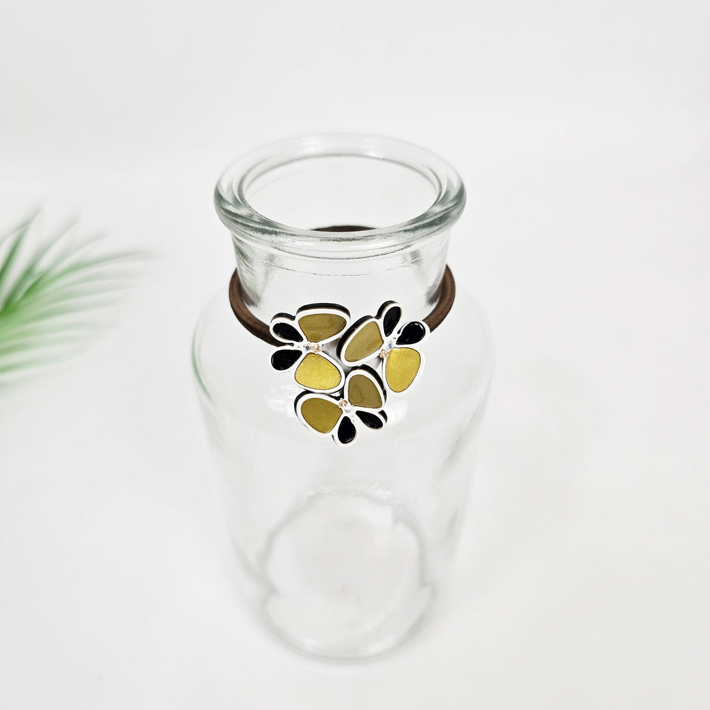 Butterfly Friends Ponytail Hair Tie (1.4 Inch) / Simple Cute Ponytail Holder / Hair Accessory for Woman / French Hair Tie