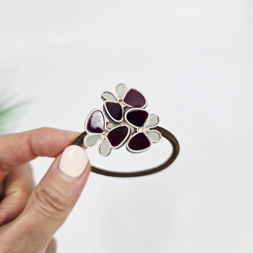 Butterfly Friends Ponytail Hair Tie (1.4 Inch) / Simple Cute Ponytail Holder / Hair Accessory for Woman / French Hair Tie