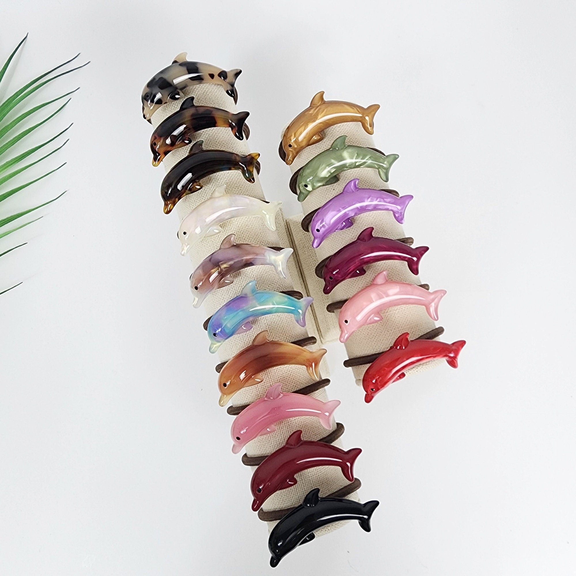 Flying Dolphin Ponytail Elastic Hair Tie (2.2 Inch) / Simple Cute Ponytail Holder / Hair Accessory for Woman / French Hair Tie