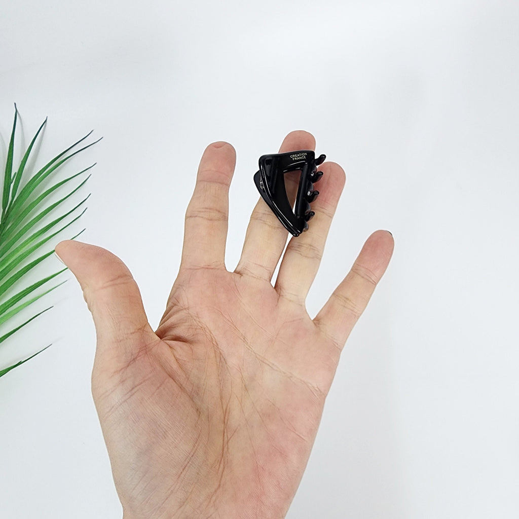 Pure Triangle Fashion Small Point Hair Clip (1.6 Inch) / Cute Tortoise Shell French Hair Pin / Small Hair Clips