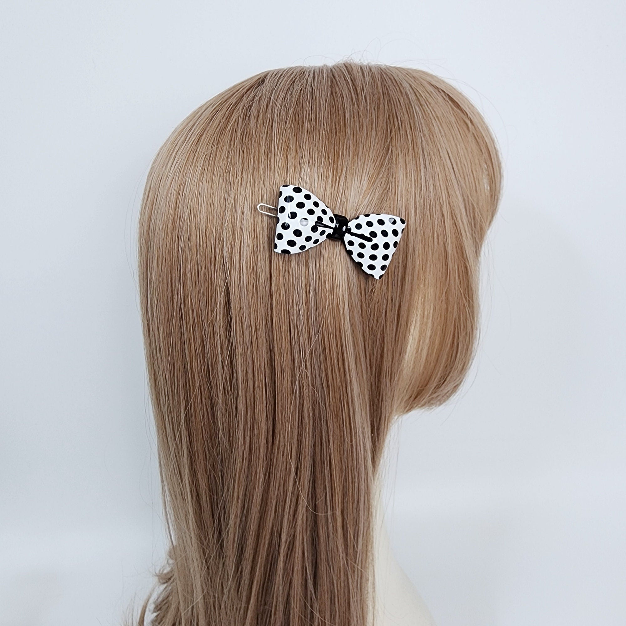 Luxurious Audrey Ribbon Snap Clip Bobby Pin (2.3 Inch) / Vintage French Hair Pin / Hair Accessory for Woman / Bow Barrette for Thin Hair