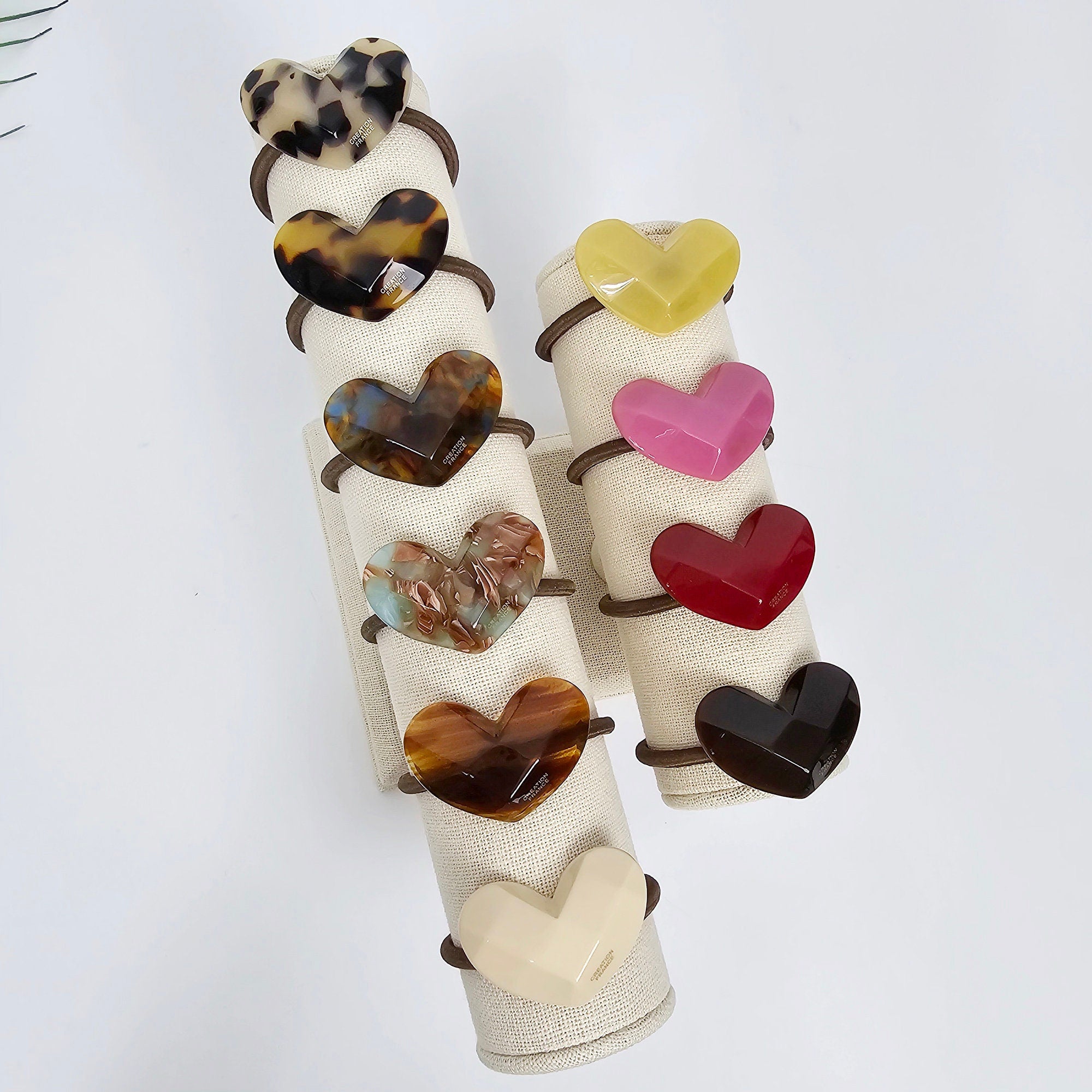 Cutting Heart Ponytail Hair Tie (1.7 Inch) / Simple Cute Ponytail Holder / Hair Accessory for Woman / French Hair Tie