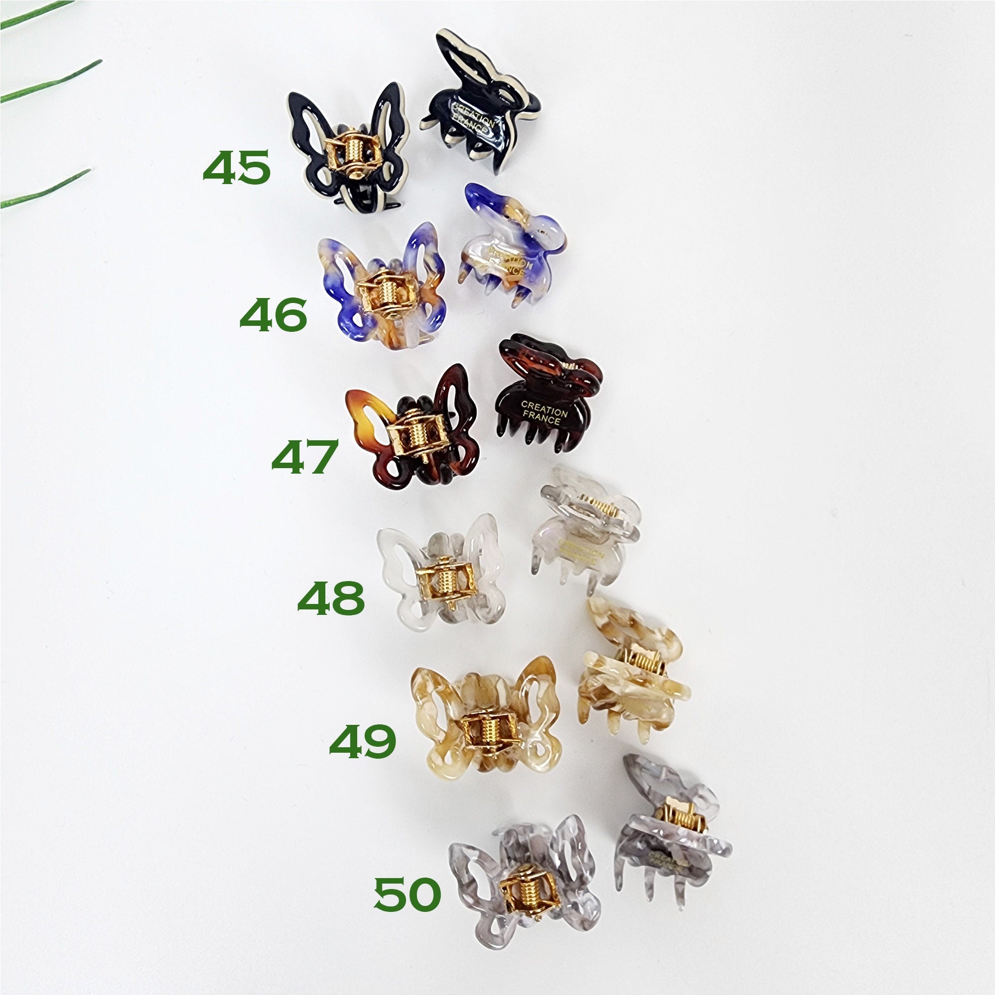 Mini Butterfly Hair Clips 2 Pieces in 1 Set / Tortoise Shell French Hair Pin / Hair Accessory for Woman