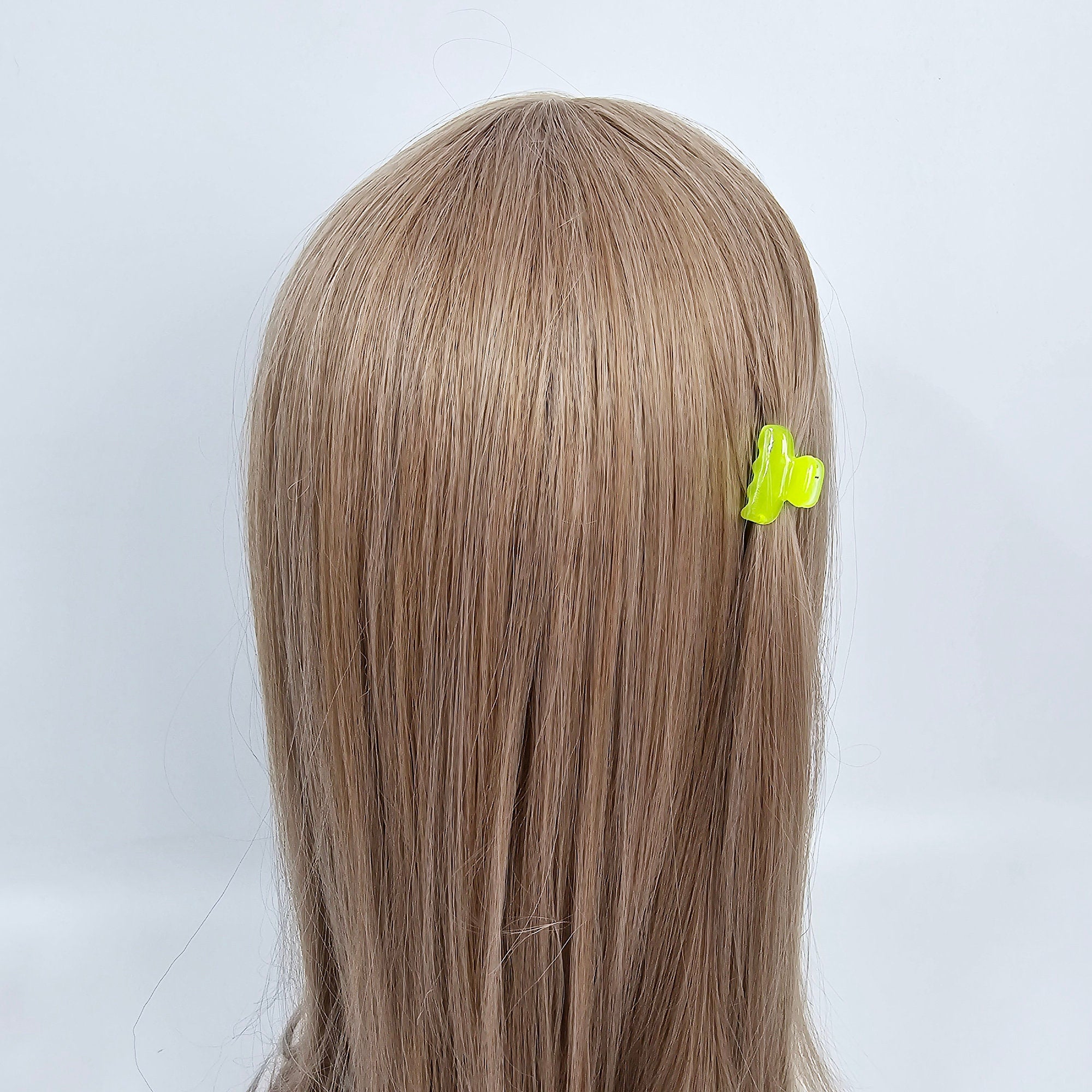 Luxurious Ultra Mini Round Square Point Hair Claw Clip (1.0 Inch) / Cute Tortoise Shell French Hair Pin / Small Hair Clips