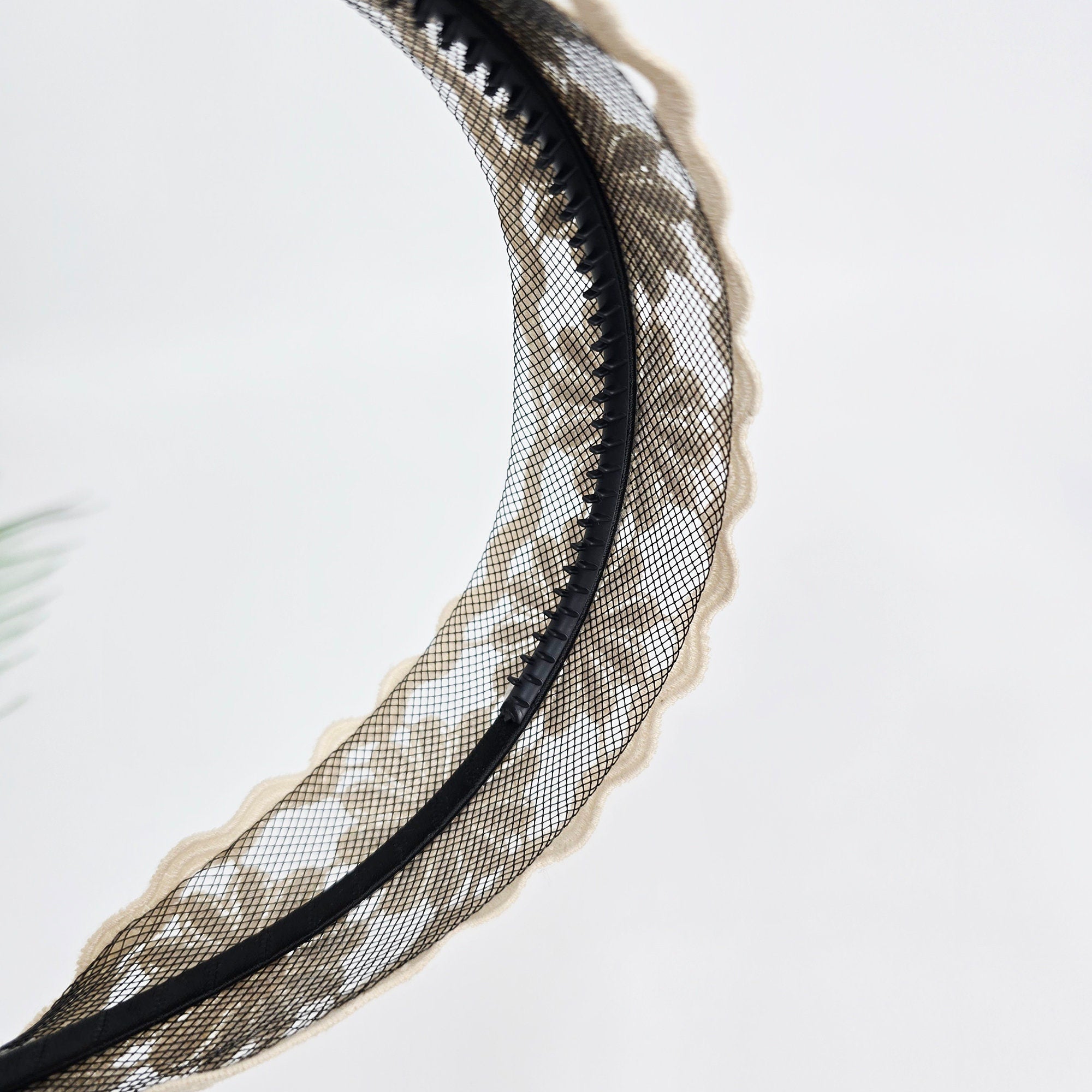 Handmade Sunflower Embroidery Lace Fabric Wide Headband (2.0 Inch) / Hair Accessories for Woman