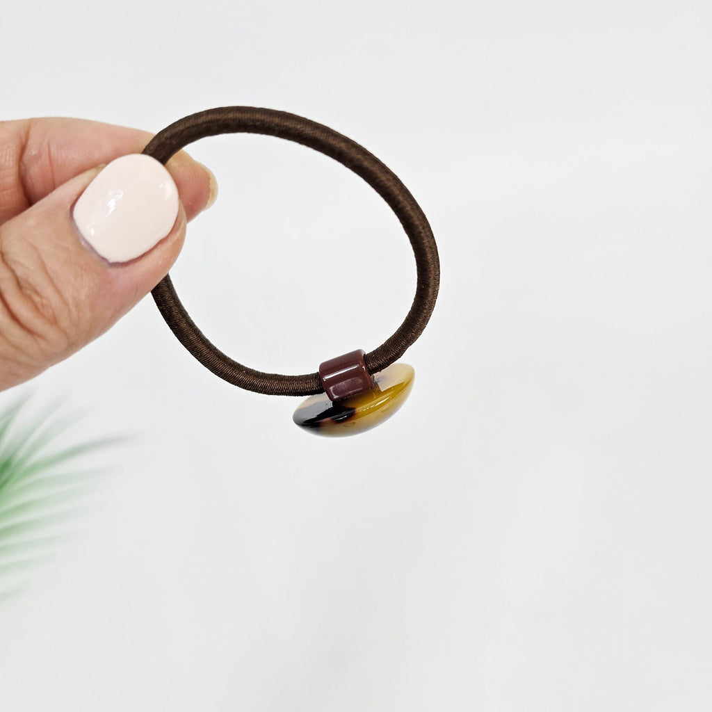 Semi-Circle Round Ponytail Hair Tie (1.0 Inch) / Simple Cute Ponytail Holder / Hair Accessory for Woman / French Hair Tie