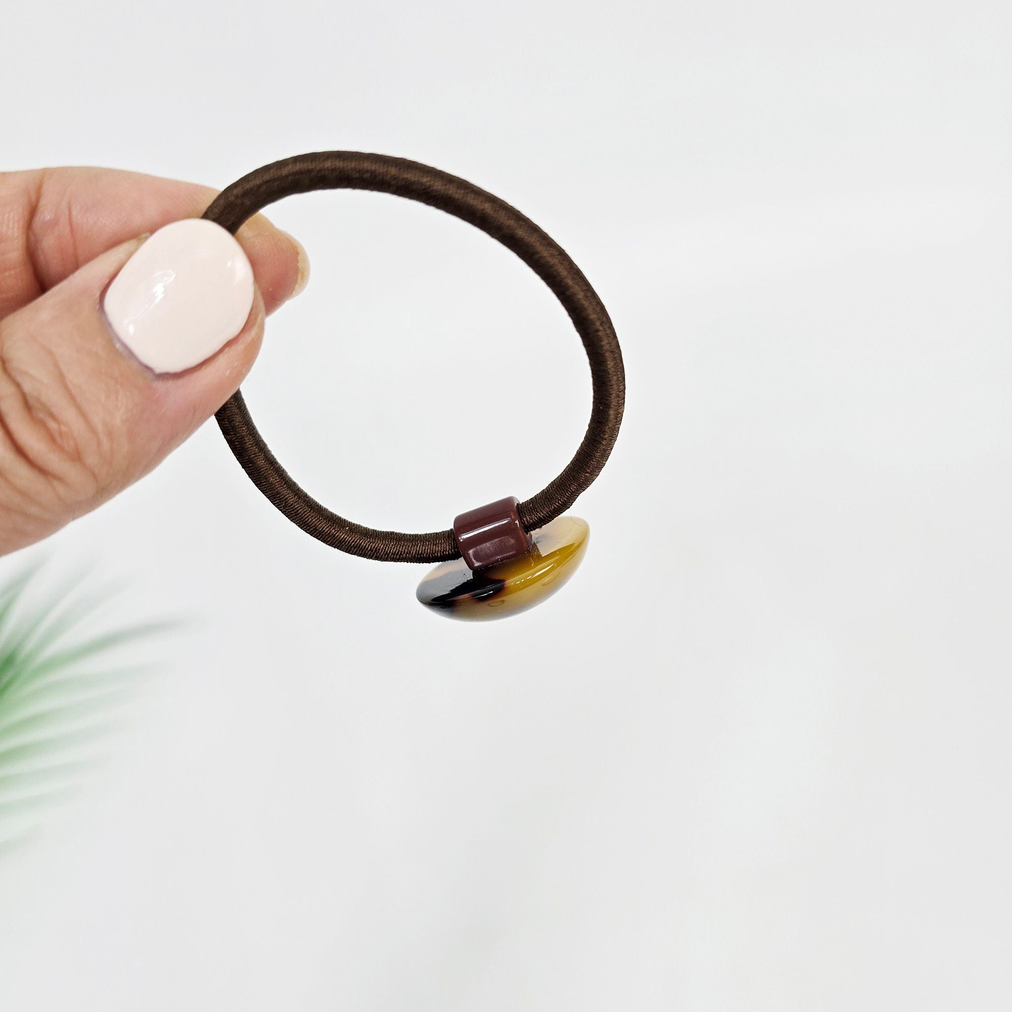Semi-Circle Round Ponytail Hair Tie (1.0 Inch) / Simple Cute Ponytail Holder / Hair Accessory for Woman / French Hair Tie