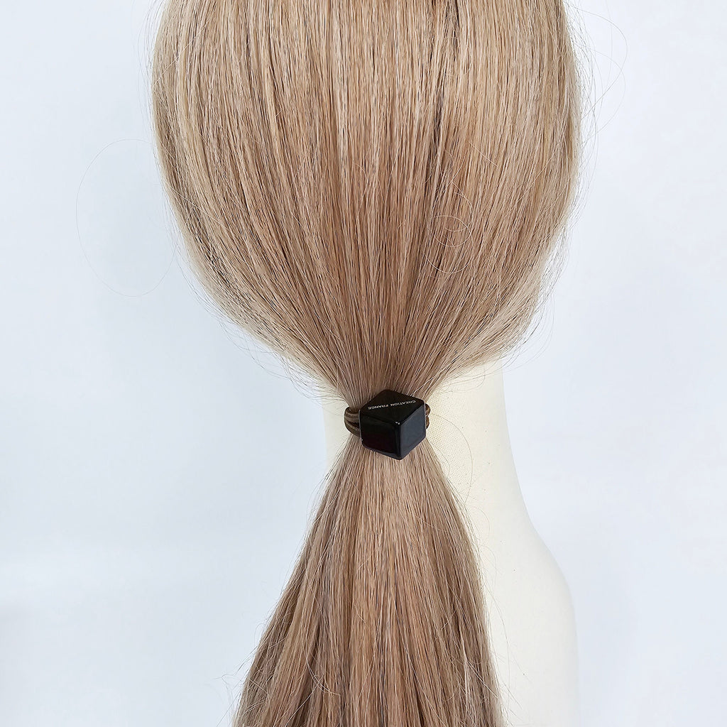 New Color Simple Cube Square Ponytail Hair Tie (0.7 Inch) / Simple Cute Ponytail Holder / Hair Accessory for Woman / French Hair Tie