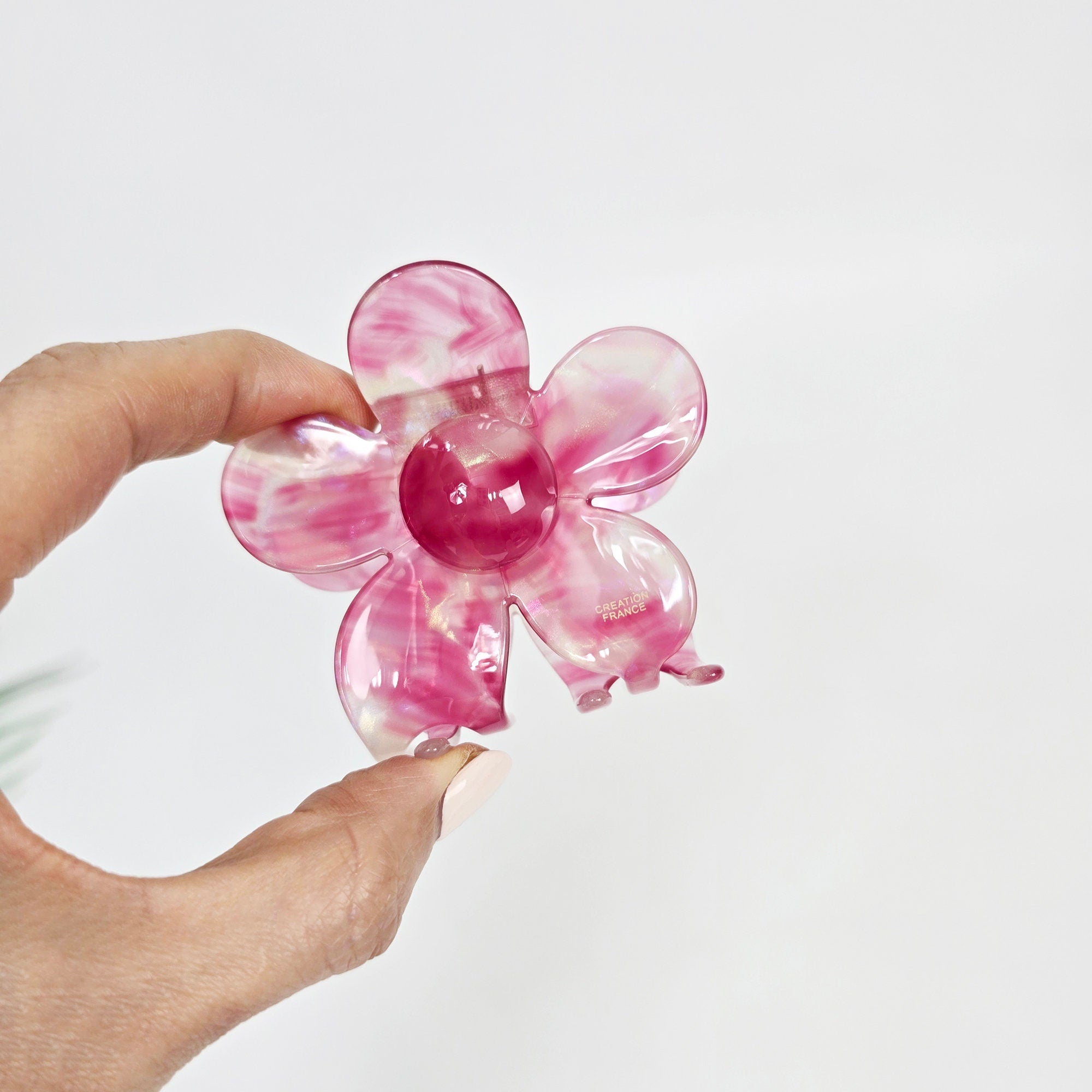 Big Flower Updo Hair Claw Clip (2.8 Inch) / Tortoise Shell French Hair Claw / Hair Barrette for Woman