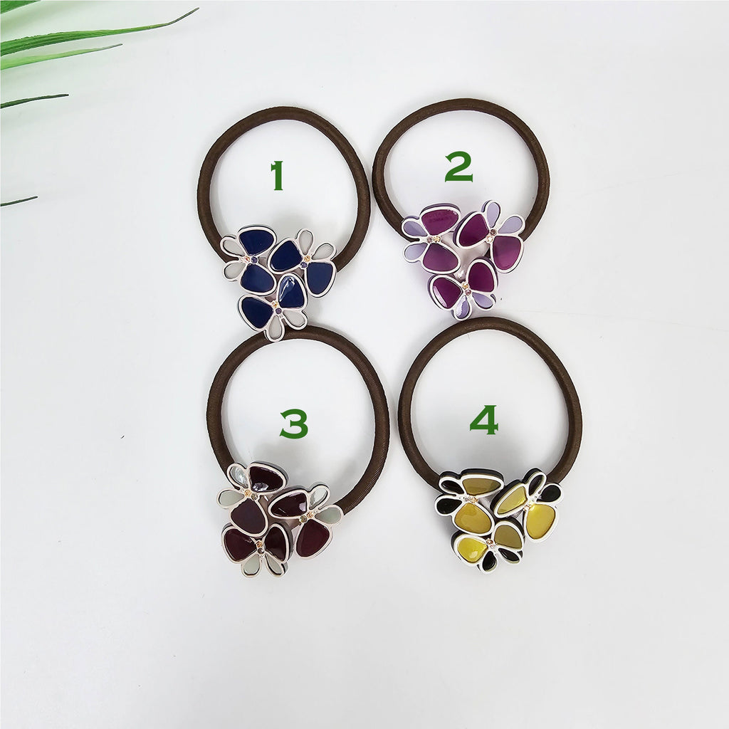 Butterfly Friends Ponytail Hair Tie (1.4 Inch) / Simple Cute Ponytail Holder / Hair Accessory for Woman / French Hair Tie