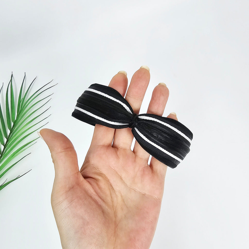 Black Grace Knot Wide Headband (1.6 Inch) / Simple Hair Turban / Hair Bandana for Woman