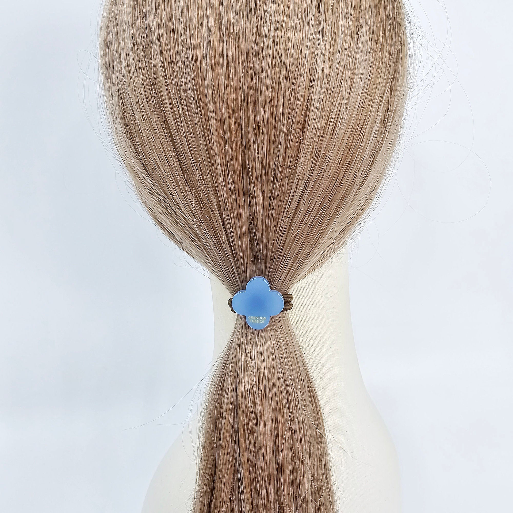 Lovely Clover Ponytail Hair Tie (1.0 Inch) / Simple Cute Ponytail Holder / Hair Accessory for Woman / French Hair Tie