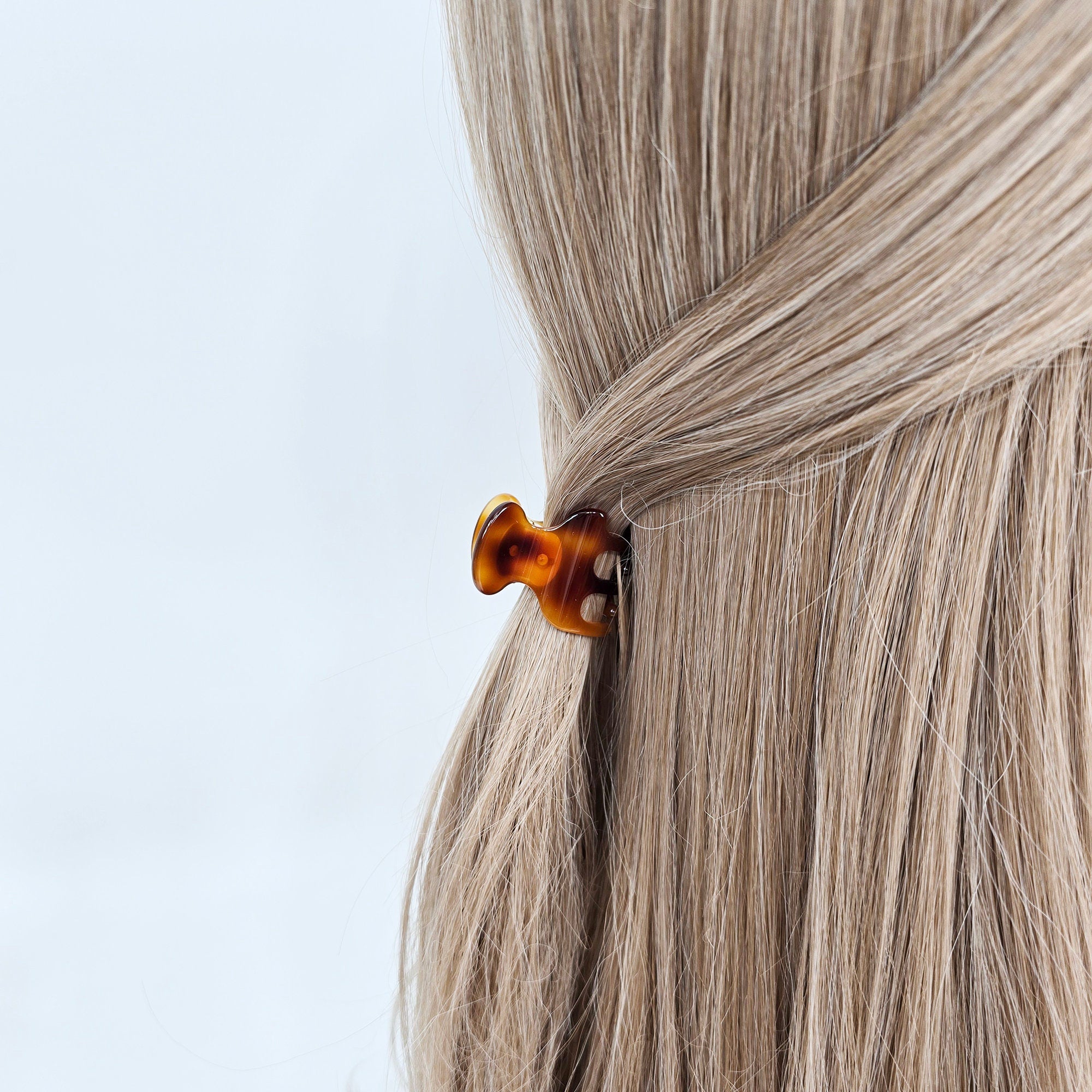 Luxurious Sally Point Hair Claw Clip (1.2 Inch) / Cute Tortoise Shell French Hair Pin / Small Hair Clips