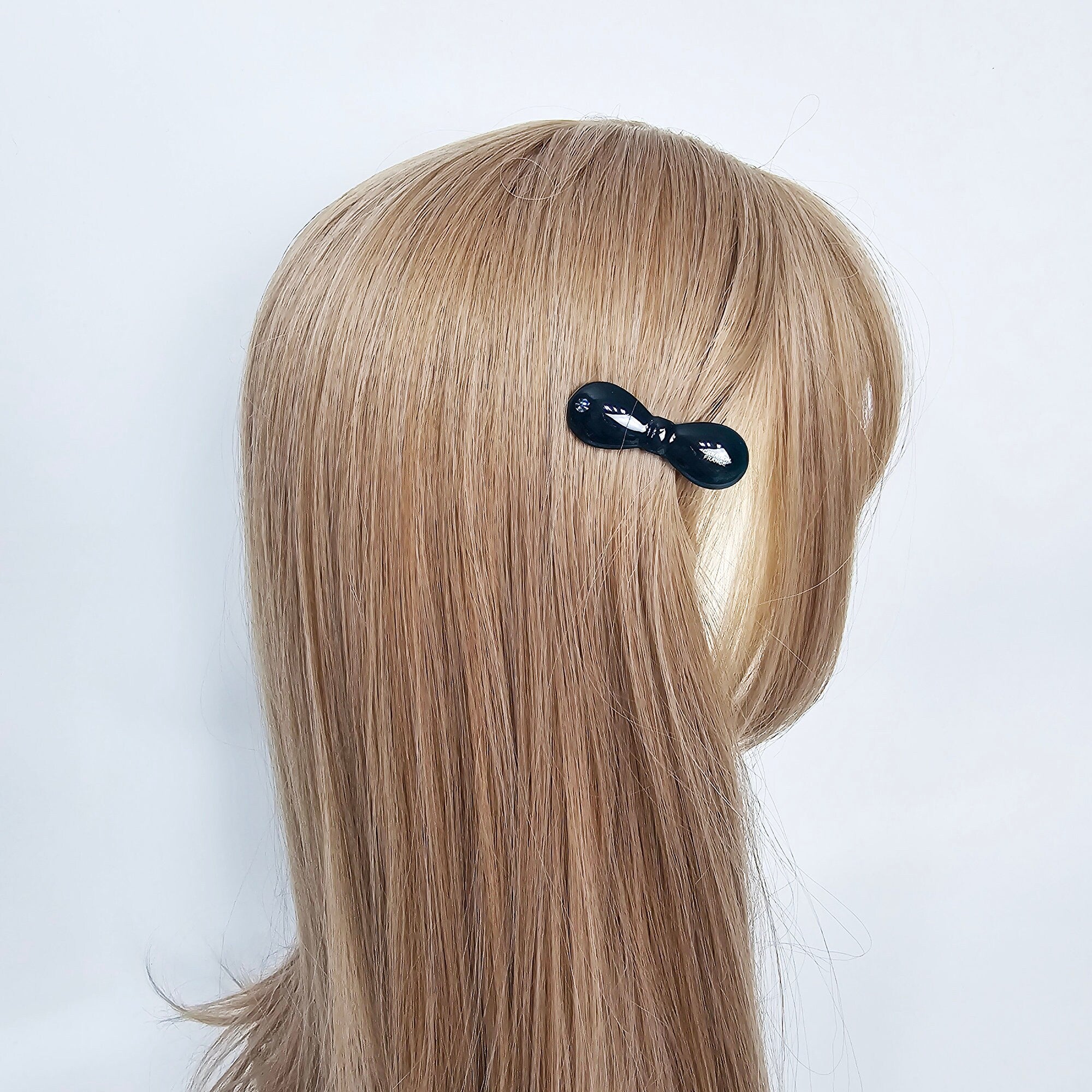 Rounded Bulging Ribbon Side Claw Mini Hair Claw Clip (2.0 Inch) / Vivid Color French Pin / Alligator Hair Clip for Woman