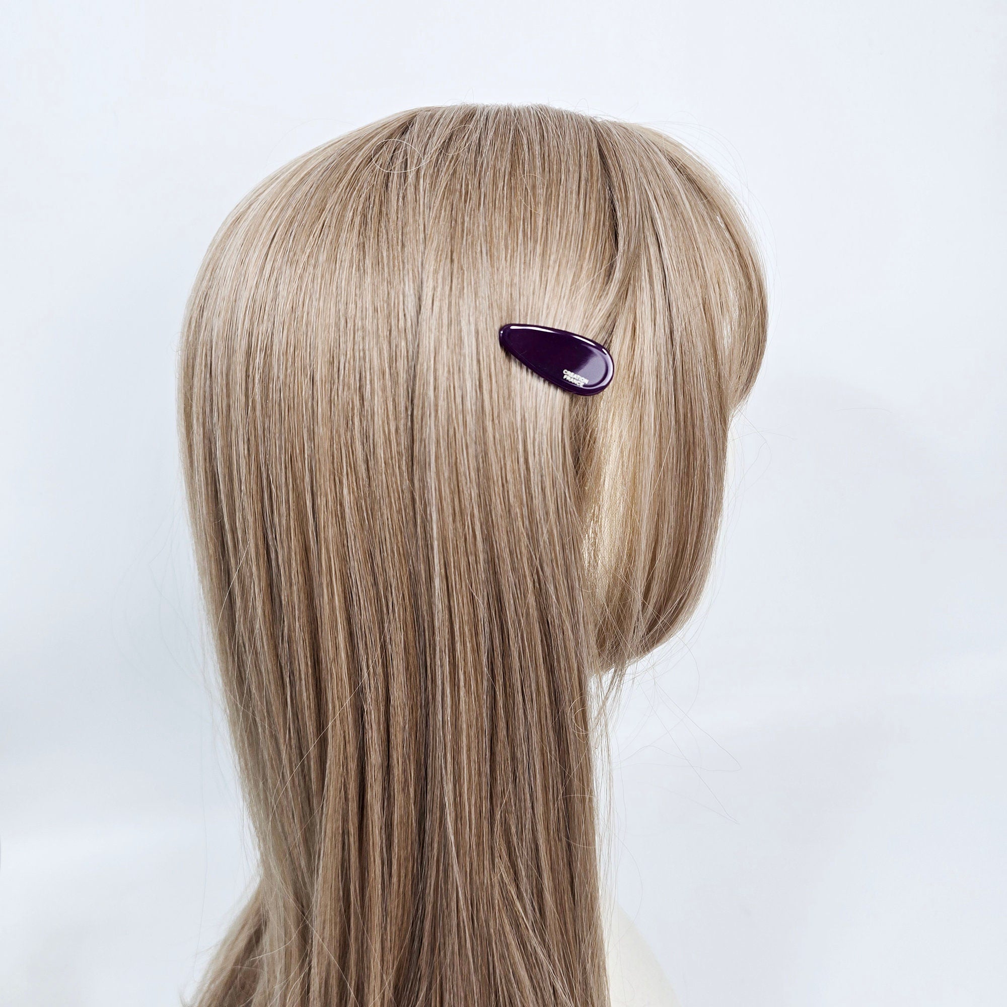 Luxurious Rounded Triangle Flat Mini Hair Clip Side Claw (1.4 Inch) / Vivid Color French Pin / Alligator Hair Clip for Woman