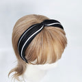 Black Grace Knot Wide Headband (1.6 Inch) / Simple Hair Turban / Hair Bandana for Woman