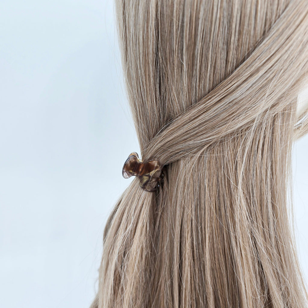 Luxurious Sally Point Hair Claw Clip (1.2 Inch) / Cute Tortoise Shell French Hair Pin / Small Hair Clips