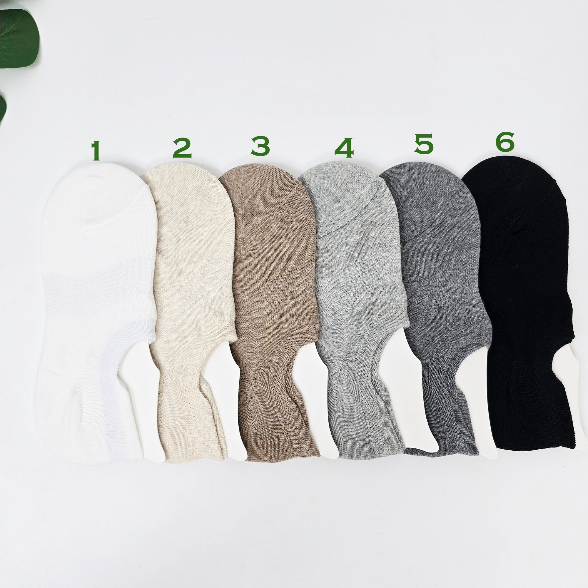 No Show Socks | Soft Cotton Non Slip Liner | Korean Socks | Minimalist Daily Basic
