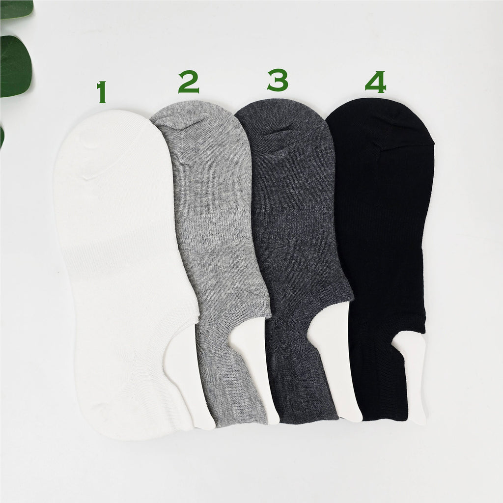 Mens No Show Socks | Soft Cotton Non Slip | Korean Socks | Comfy Loafer Liner