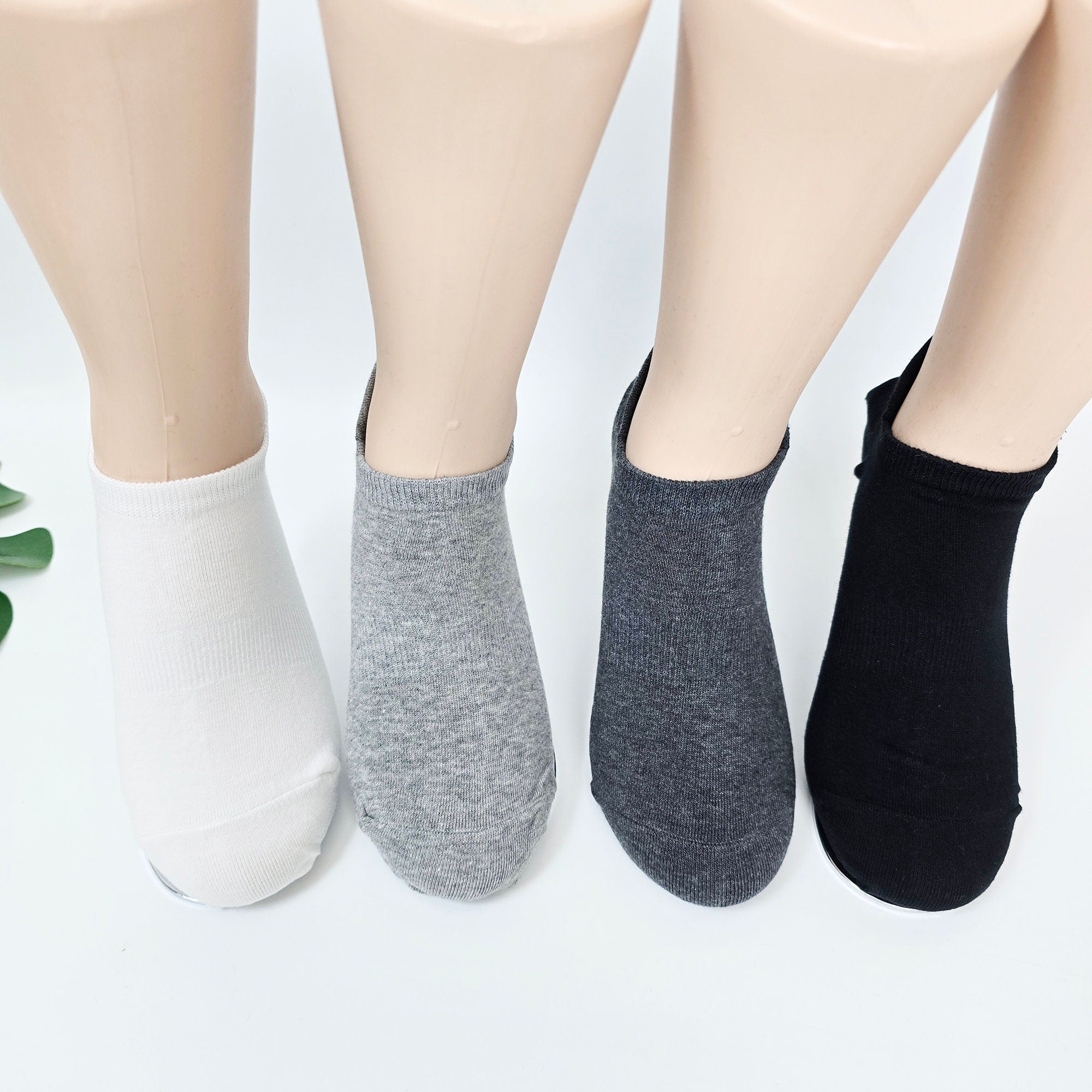 Mens No Show Socks | Soft Cotton Non Slip | Korean Socks | Comfy Loafer Liner