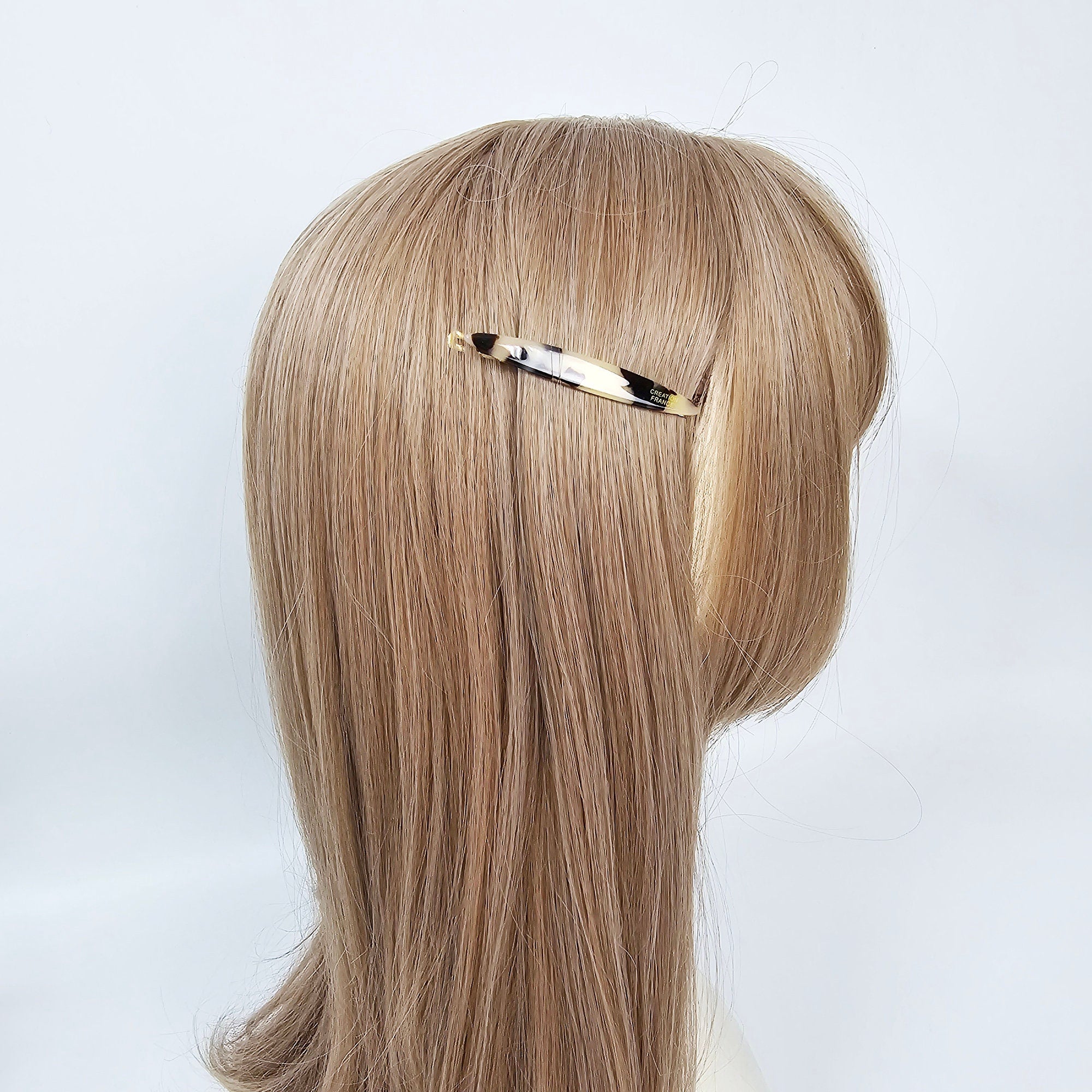 Leopard Long Oval Round Hair Stick Hairpin (2.6 Inch) / Cute Tortoise Shell French Hair Pin / Hair Accessory for Woman