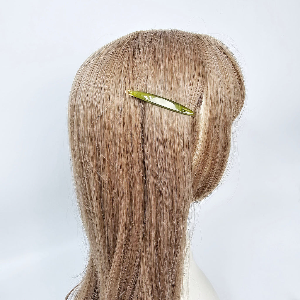 Leopard Long Oval Round Hair Stick Hairpin (2.6 Inch) / Cute Tortoise Shell French Hair Pin / Hair Accessory for Woman