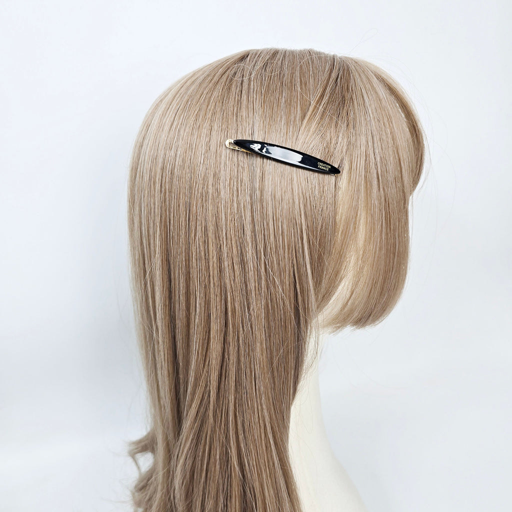 Leopard Long Oval Round Hair Stick Hairpin (2.6 Inch) / Cute Tortoise Shell French Hair Pin / Hair Accessory for Woman