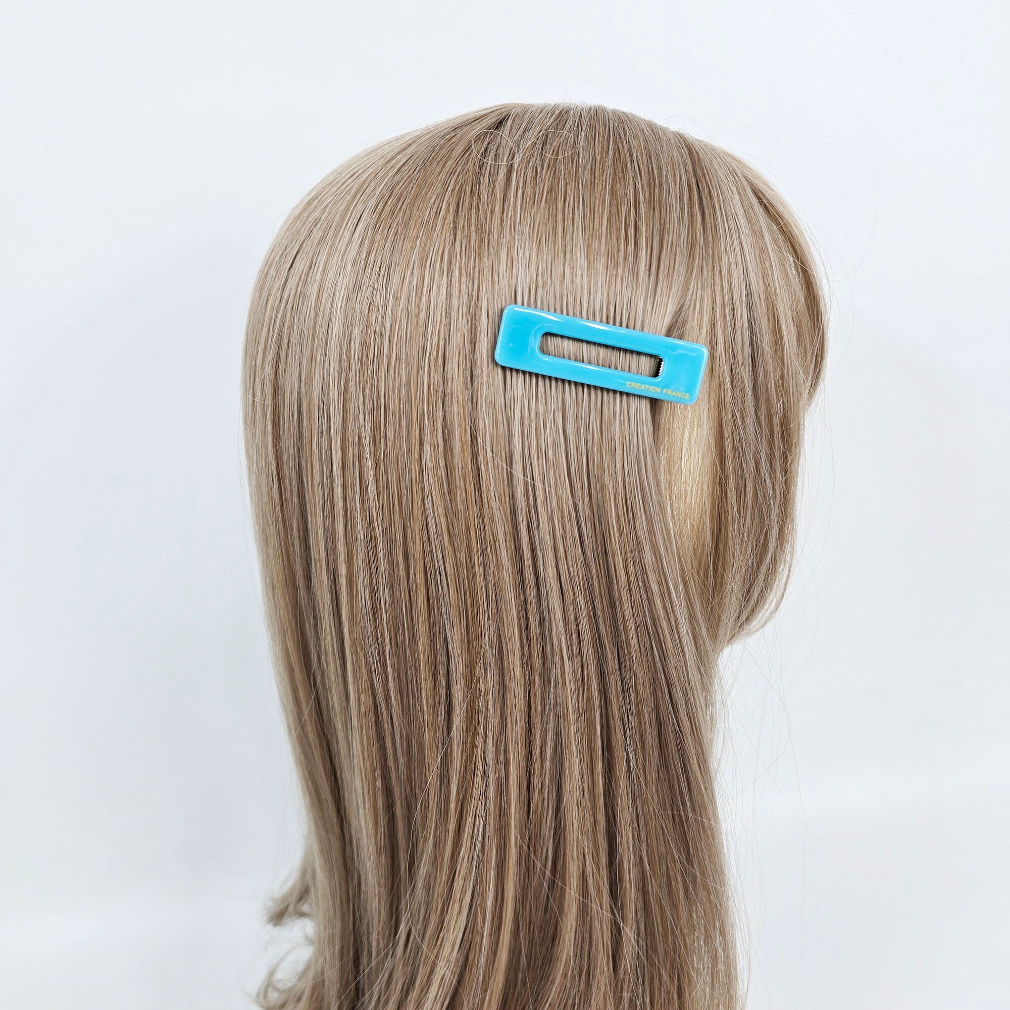 Simple Straight Rectangular Frame Mini Clip Side Claw (2.4 Inch) / Vivid Color French Pin / Alligator Hair Clip for Woman