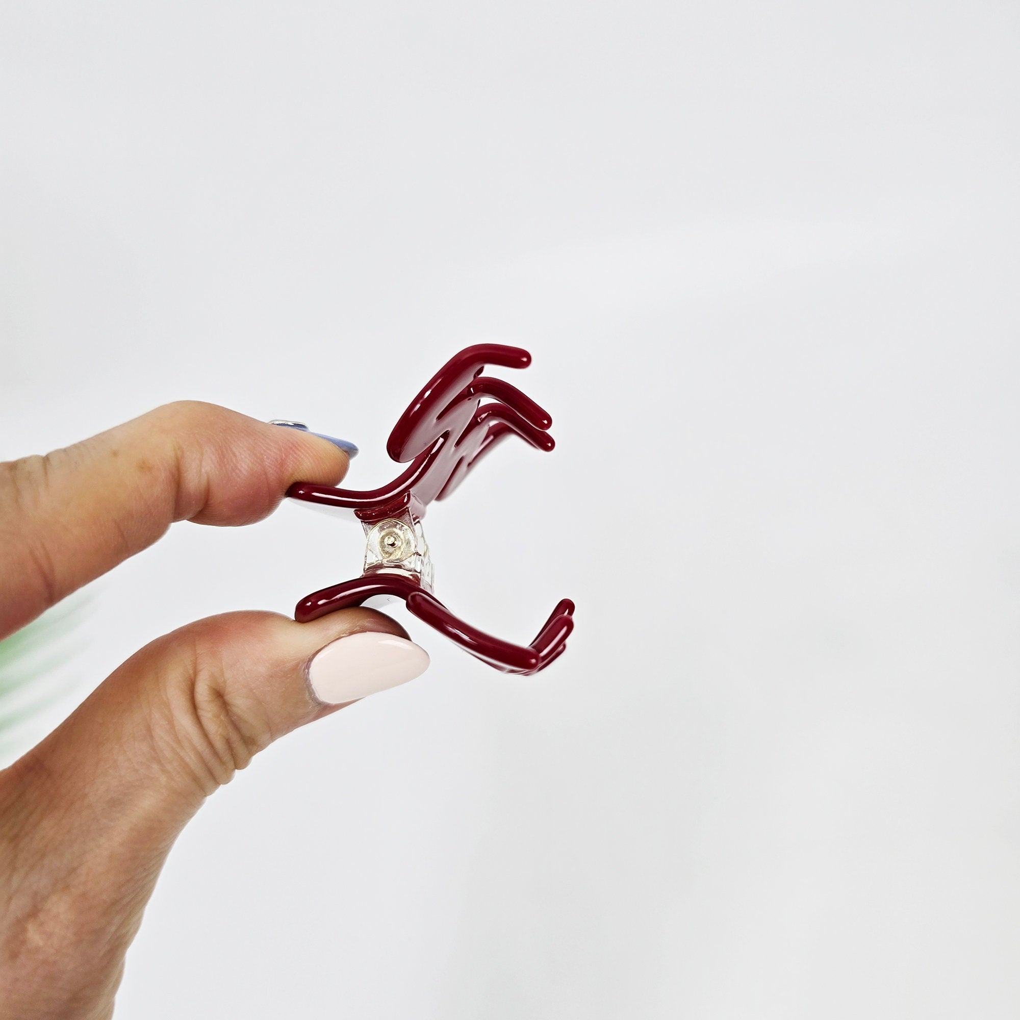 Zigzag Half-Up Small Point Hair Claw Clip (1.9 Inch) / Cute Tortoise Shell French Hair Pin / Small Hair Clips