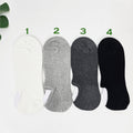 Mens No Show Socks | Cotton Non Slip Grip | Korean Socks | Minimalist Gift for Him