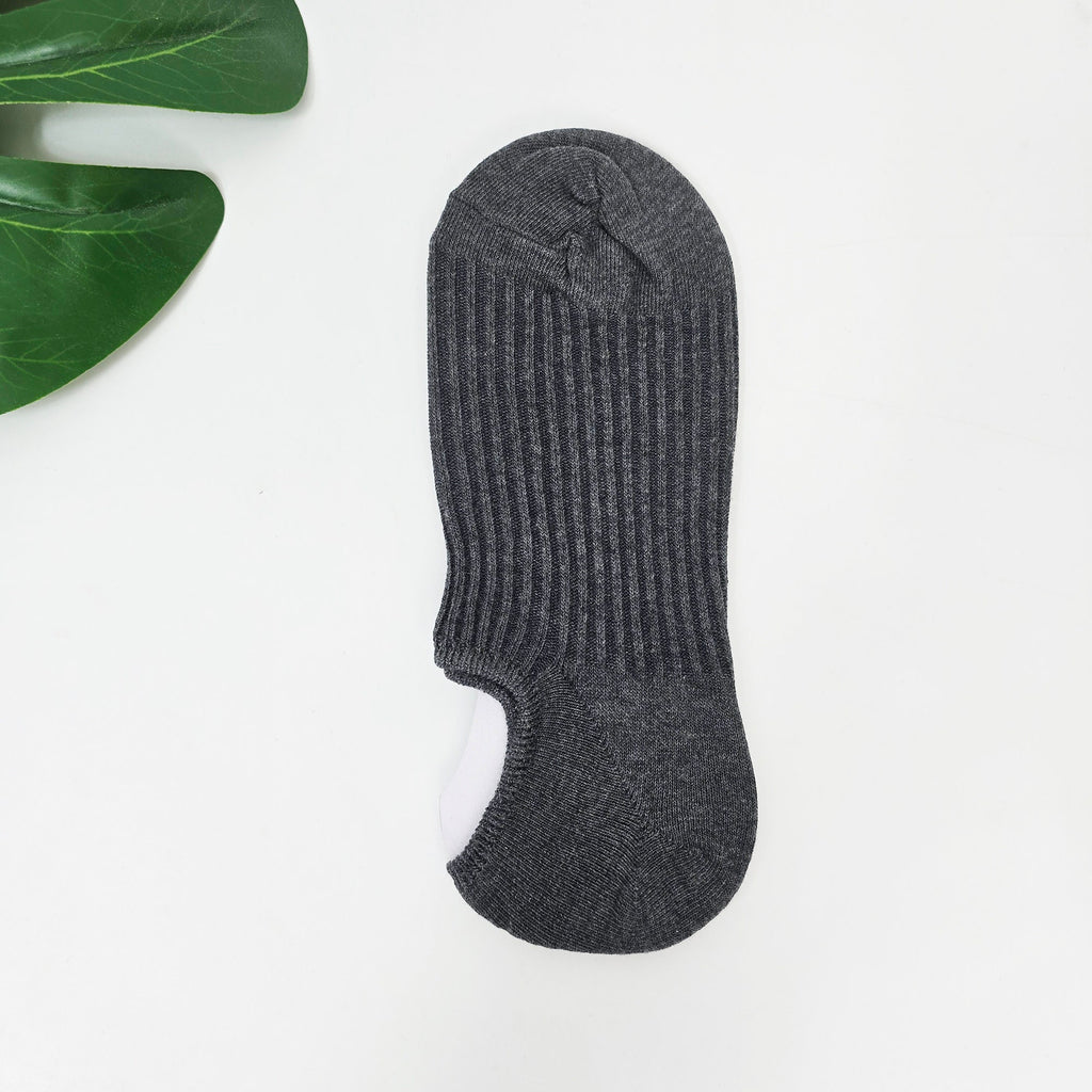 Mens No Show Socks | Cotton Non Slip Grip | Korean Socks | Minimalist Gift for Him