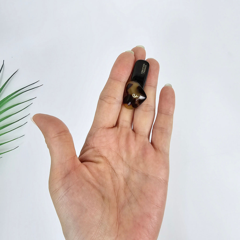 Luxurious Metal Logo Heart Mini Hair Claw Clip Side Claw (1.8 Inch) / Vivid Color French Pin / Alligator Hair Clip for Woman