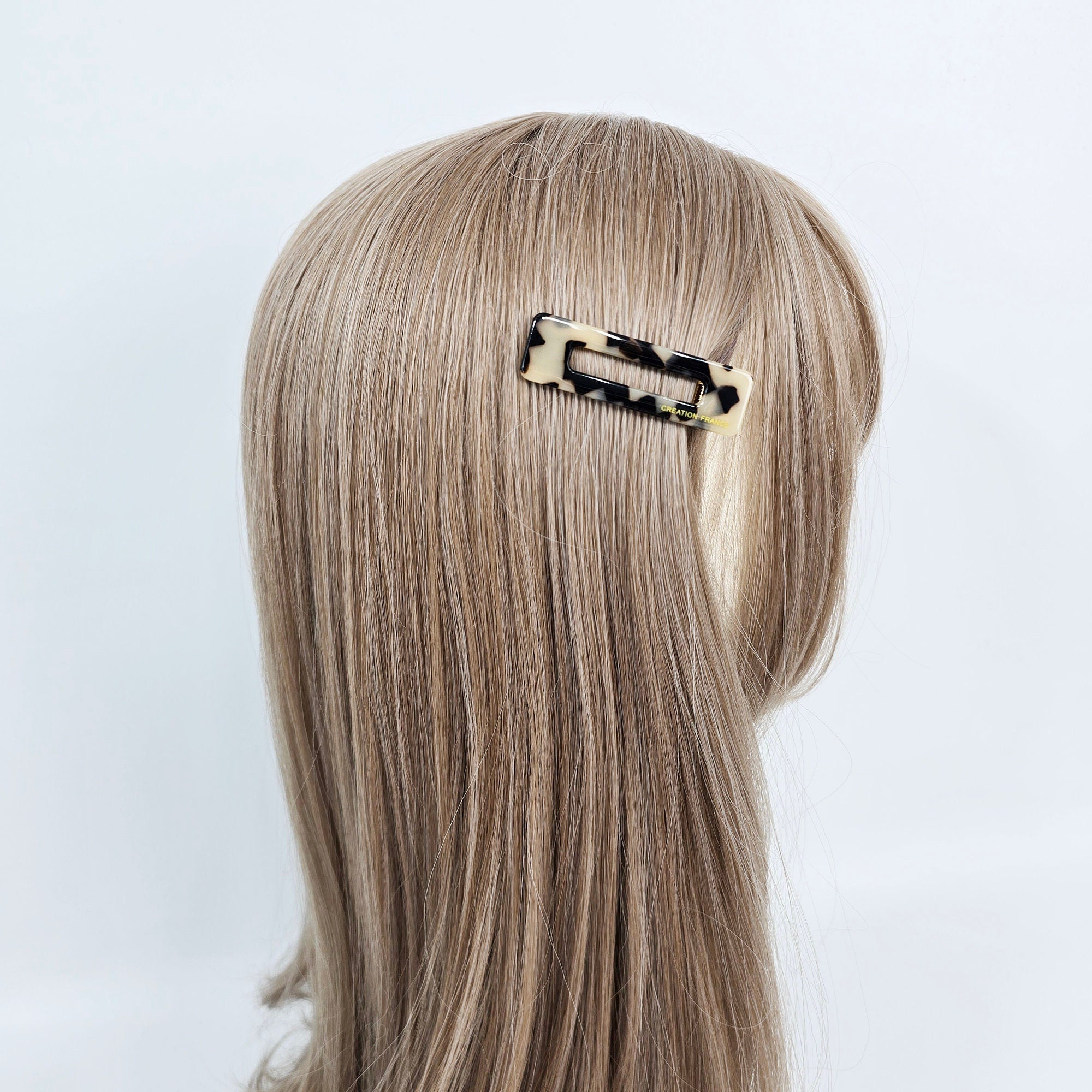 Simple Straight Rectangular Frame Mini Clip Side Claw (2.4 Inch) / Vivid Color French Pin / Alligator Hair Clip for Woman