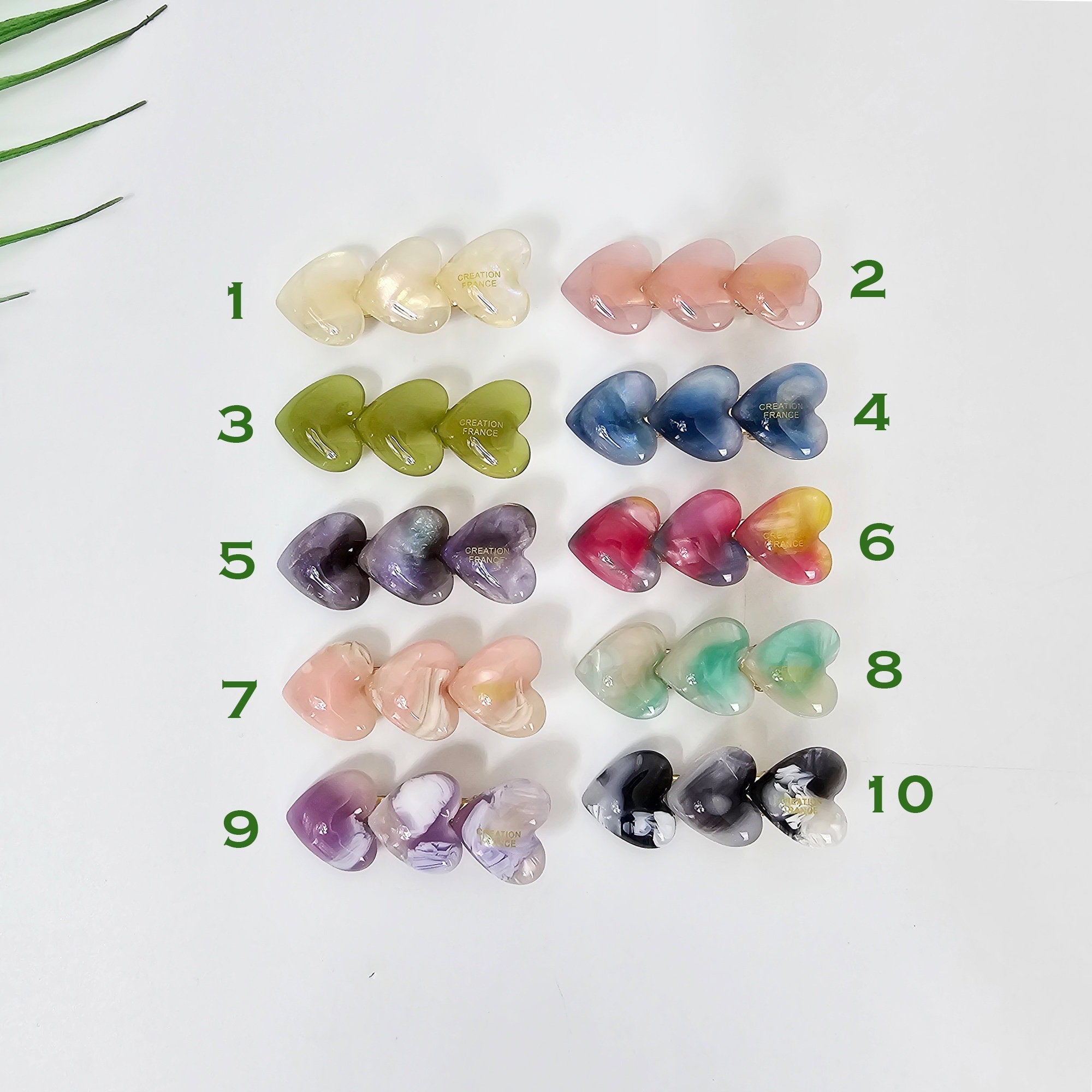 New Color Heart Mini Side Claw Clip (2.0 Inch) / Vivid Color French Pin / Alligator Hair Clip for Woman