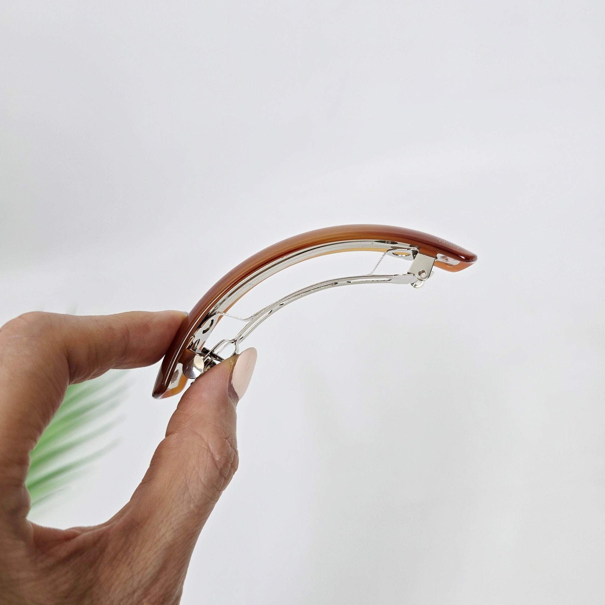 New Color Rounded Cover Half-Up Hair Clip (3.7 Inch) / Elegance Leopard French Hair Pin / Hair Accessory for Woman / Automatic Hair Clip
