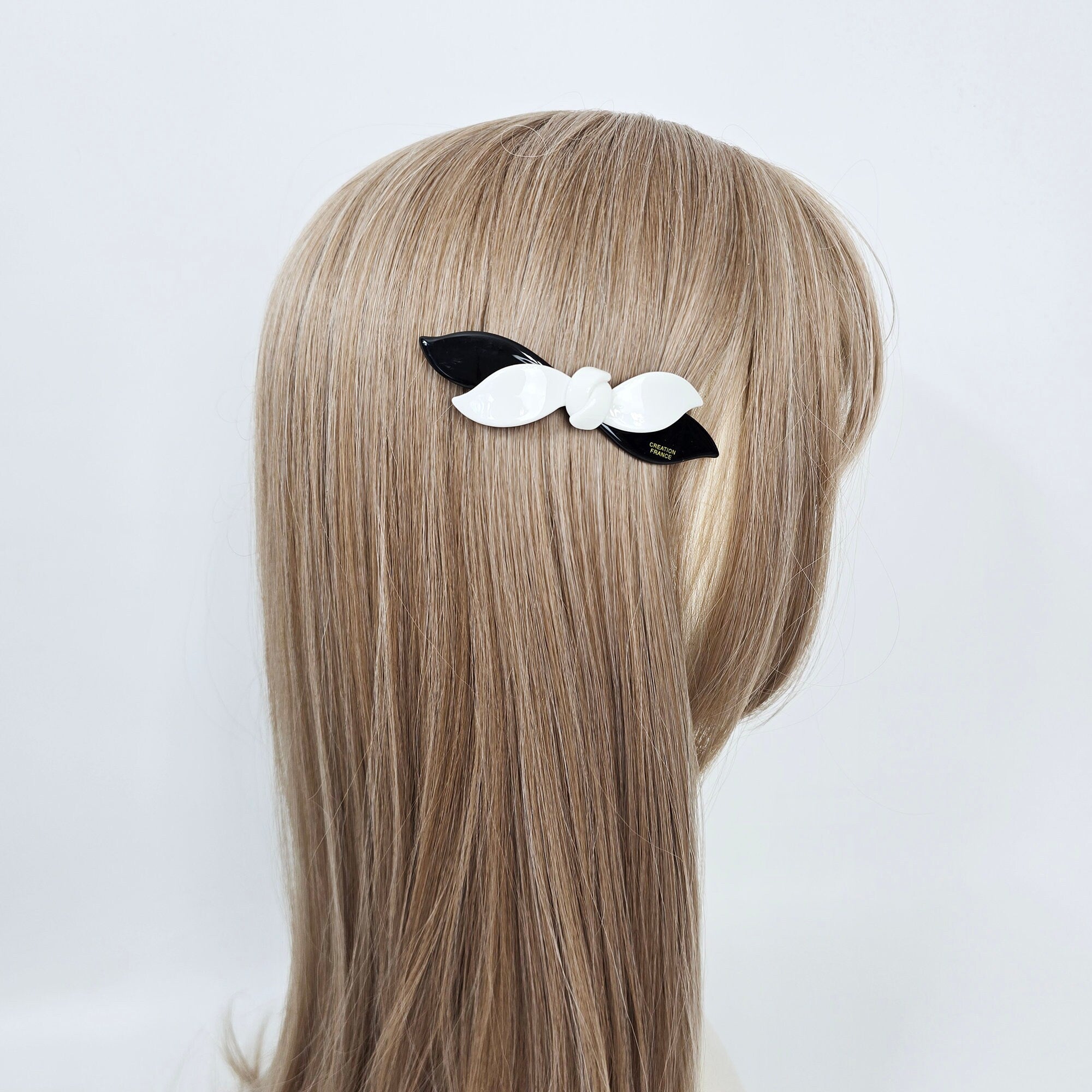 New Color Double Wave Ribbon Side Hair Clip (3.7 Inch) / Elegance Leopard French Hair Pin / Hair Accessory for Woman / Automatic Hair Clip