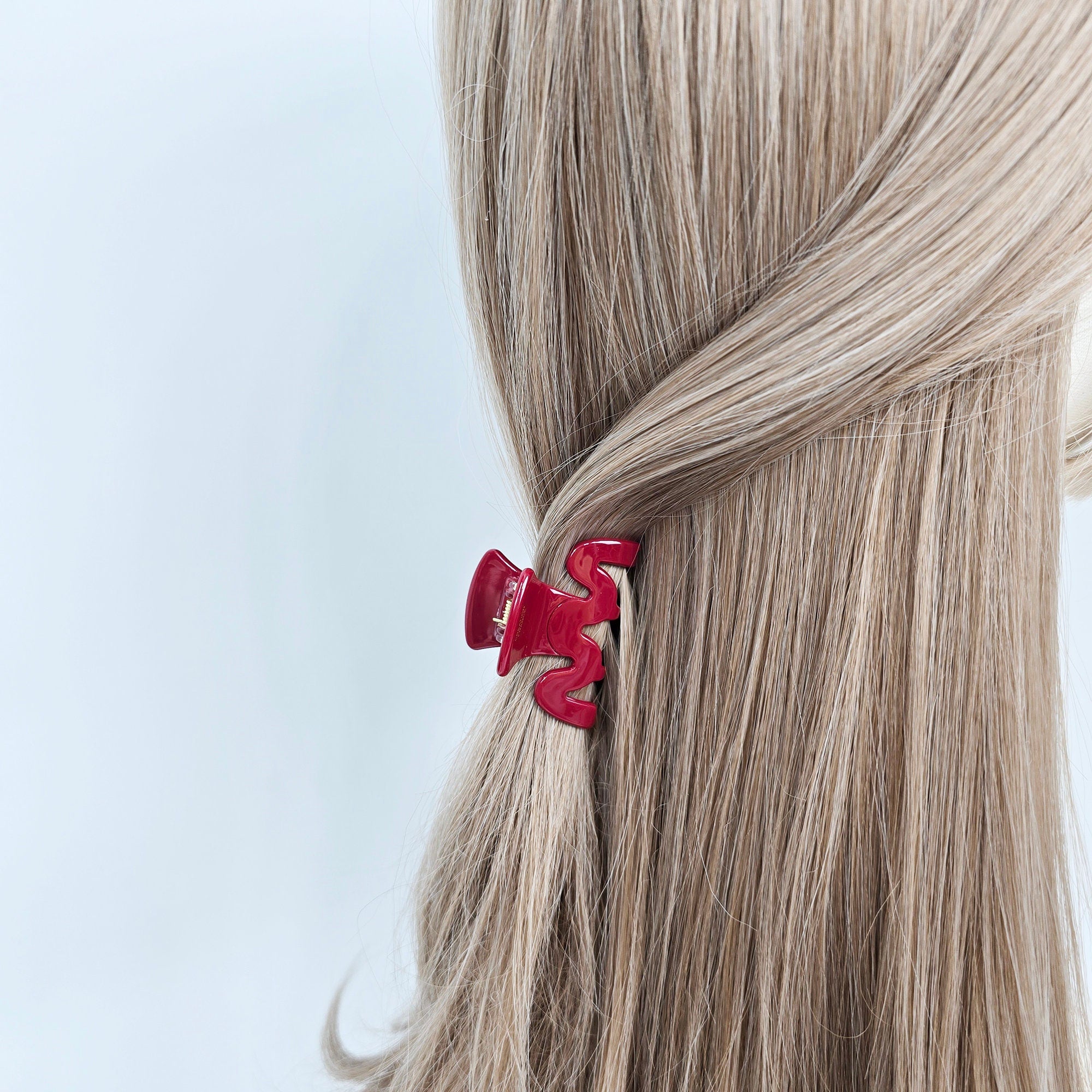Zigzag Half-Up Small Point Hair Claw Clip (1.9 Inch) / Cute Tortoise Shell French Hair Pin / Small Hair Clips