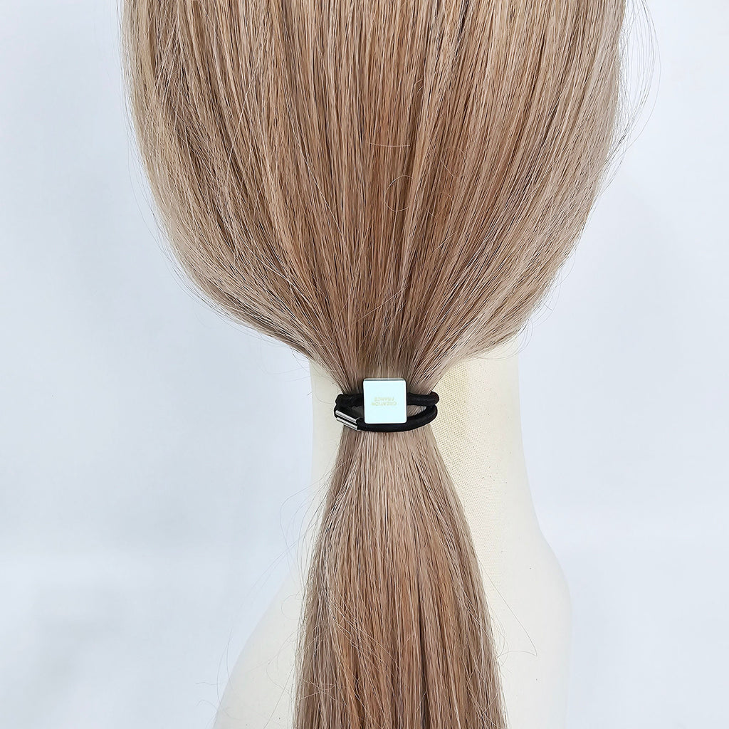 New Color Mini Square Cube Ponytail Elastic (0.6 Inch) / Simple Cute Ponytail Holder / Hair Accessory for Woman / French Hair Tie
